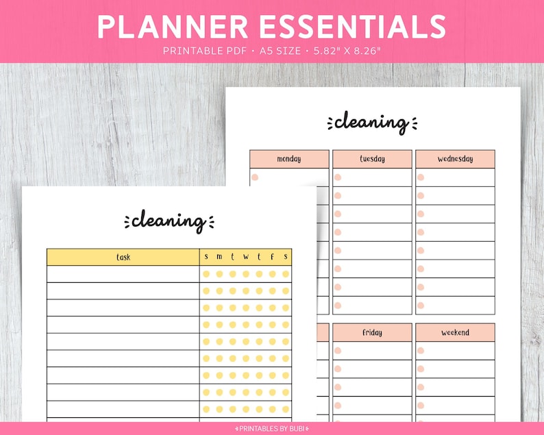 A5 Planner Inserts Daily Planner Printable Planner Bundle - Etsy
