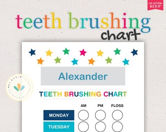 Flossing Schedule KIDS PDF PRINTABLE (Instant Download) - Etsy