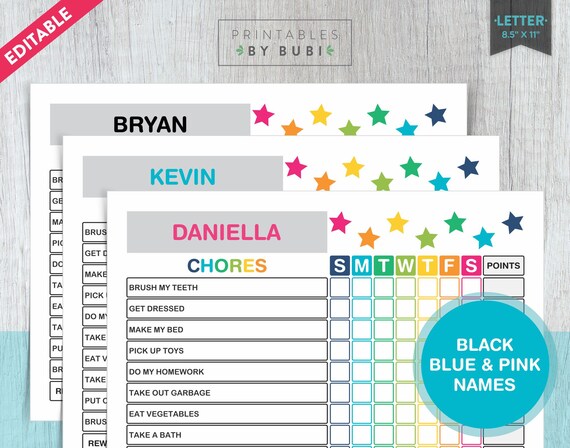 Kids Chore Chart Chore Chart for Kids Kids Chores