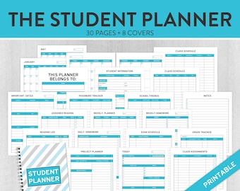 Study Planner, Student Planner, College Planner, Academic Planner, School Planner, Assignment Planner, High School Planner, Back to School