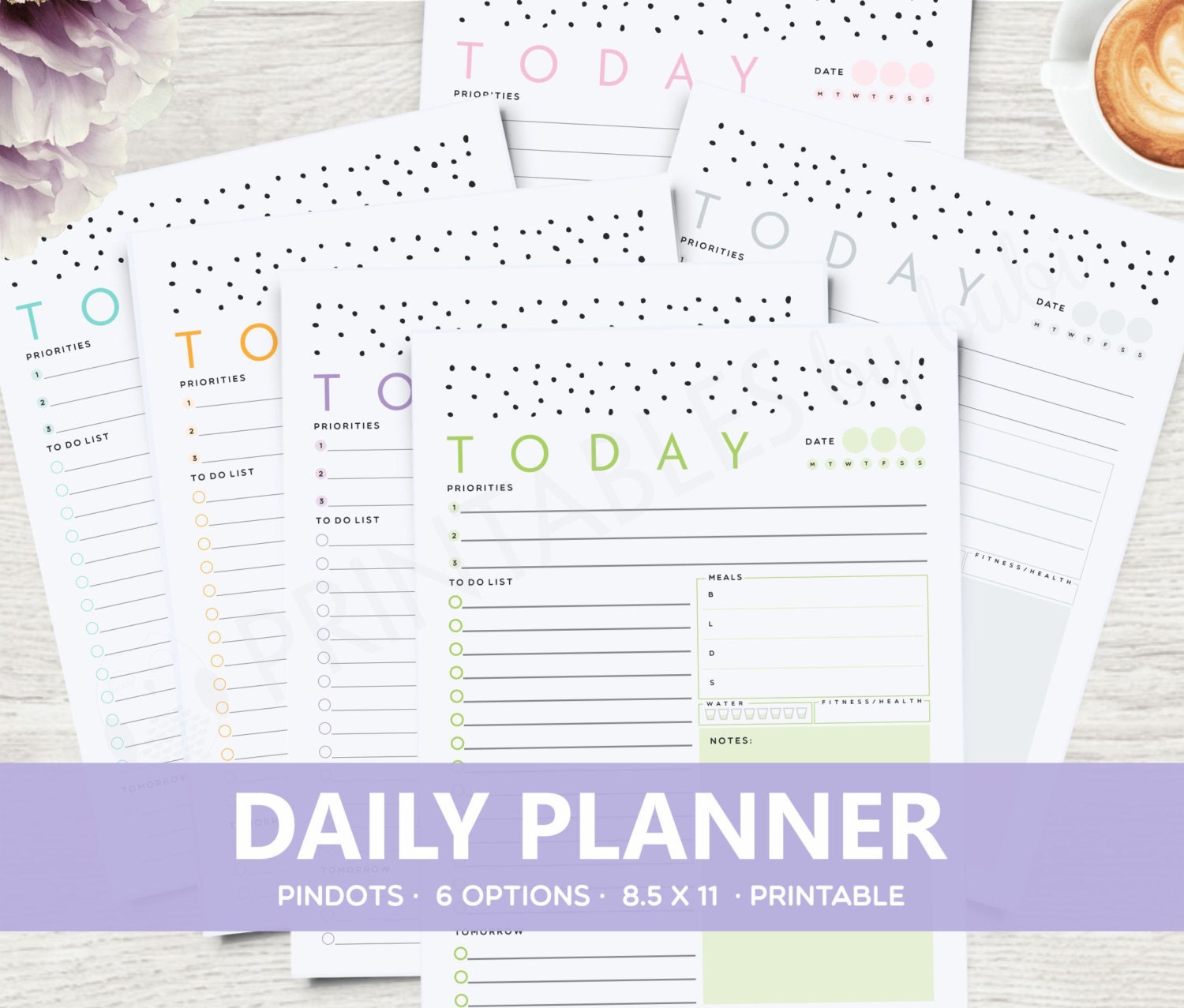 Daily Planner Planning printables Printable Planner Insert Etsy