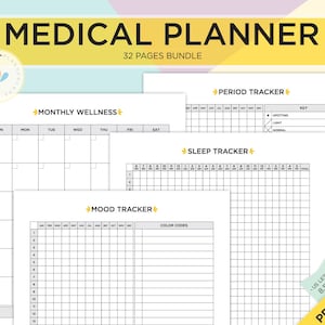Health and Wellness Medical Planner Printable Home Binder - Etsy