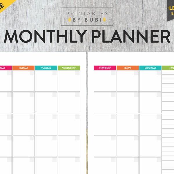 Monthly Planner Undated Planner Agenda Printable Monthly Agenda 2019 Planner Editable Planner Printable Planner Inserts Pdf