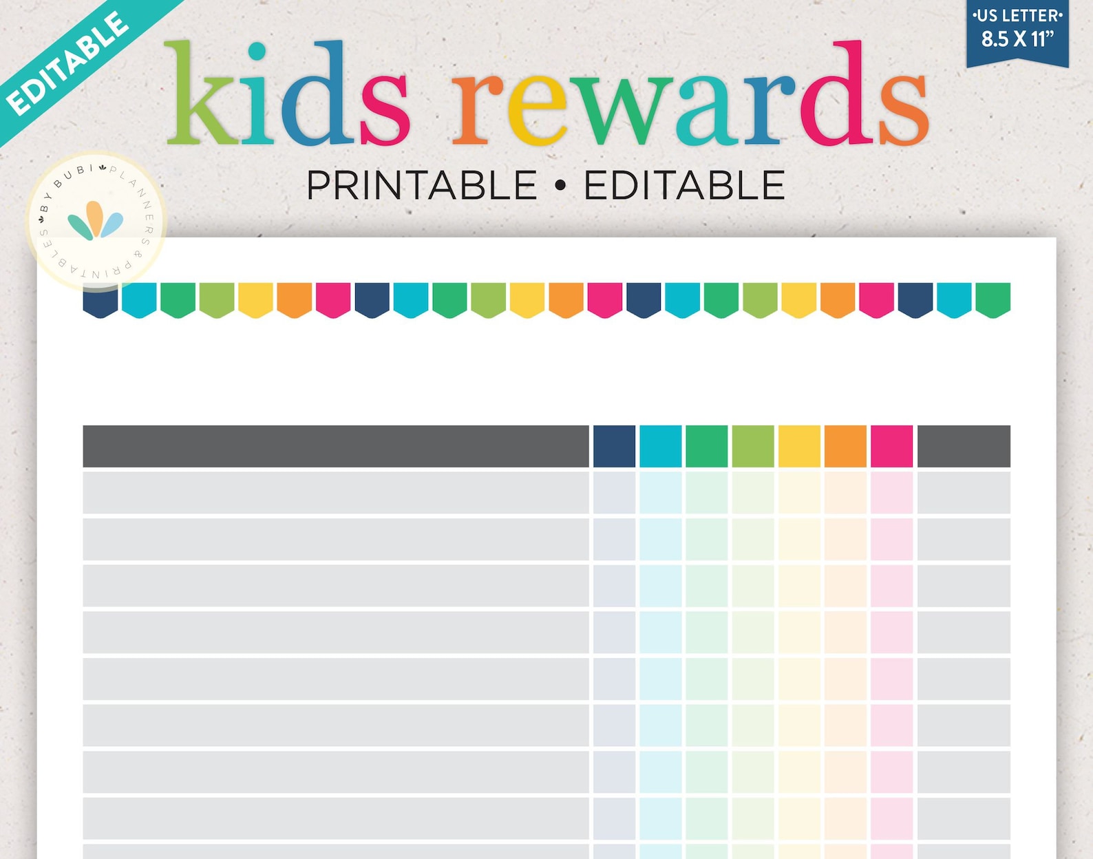 Kids Chore Chart Reward Chart for Kids Printable Chores - Etsy