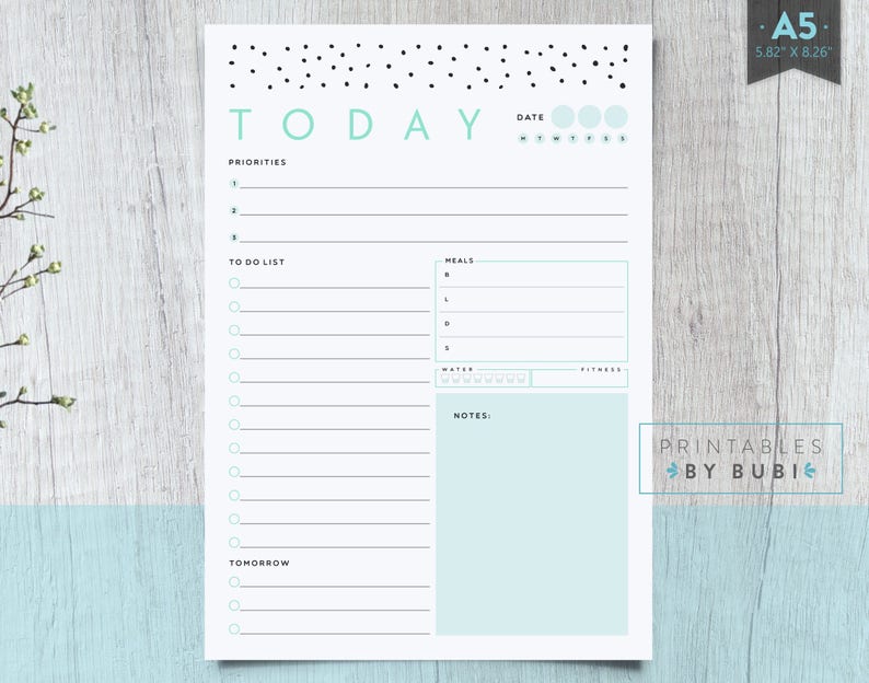 A5 Planner Inserts Daily Planner Printable A5 Planner A5 | Etsy