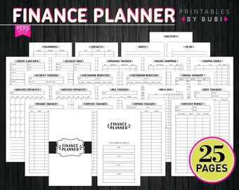 Budget Planner Printable PDF, Finance Planner Printable, Financial Planner Template, Debt Tracker, Budget Planner Kit Financial Binder LV MM