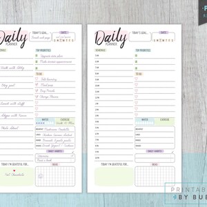 Hourly Planner, Daily Planner Hourly Personal Planner Insert Planner ...