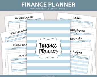 Budget Planner Printable, Finance Planner Tracker, Finance Planner, Financial Savings Tracker, Printable Budget, Bill, Expenses Tracker, PDF