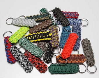 King Cobra Paracord Key Fob Keychain - You Choose The Colors - over 200 color choices