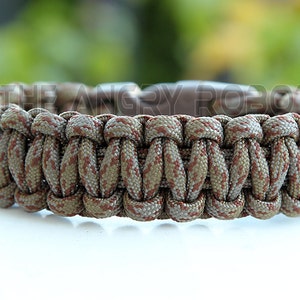 Handmade 550 Paracord Bracelet – Moss Green, Black 3/8" Buckle – Tactical Cobra Weave – Atwood Rope