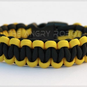 SLIM Paracord Survival Bracelet Cobra Yellow and Black - Etsy