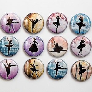 Fantasy Ballet Set of 12 - Pinbacks Buttons Badges 1 inch