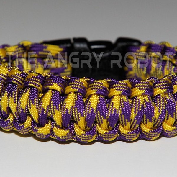 550 Paracord Survival Bracelet - Grapevine Purple and Yellow