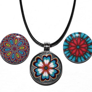 Color Sparks Magnetic Pendant Necklace with 3 inserts image 1