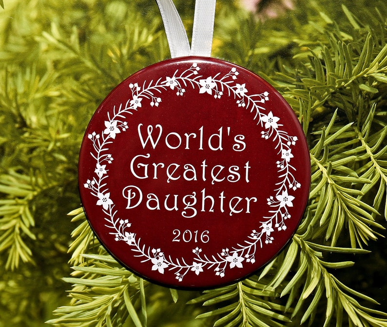 World's Greatest Daughter Christmas Ornament 5 color Etsy