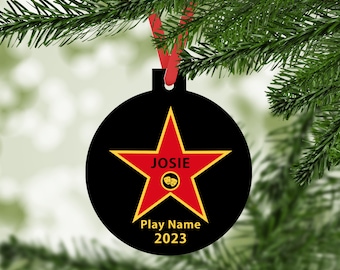 Theater Star Christmas Ornament - Customized Keepsake Gift - Actor Actress Performer - C179