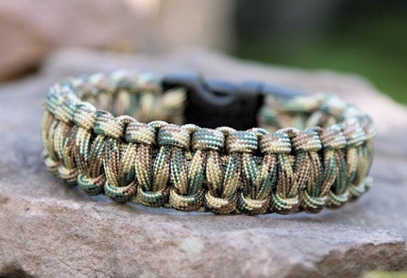 550 Paracord Survival Bracelet King Cobra Black/Dark Brown Made