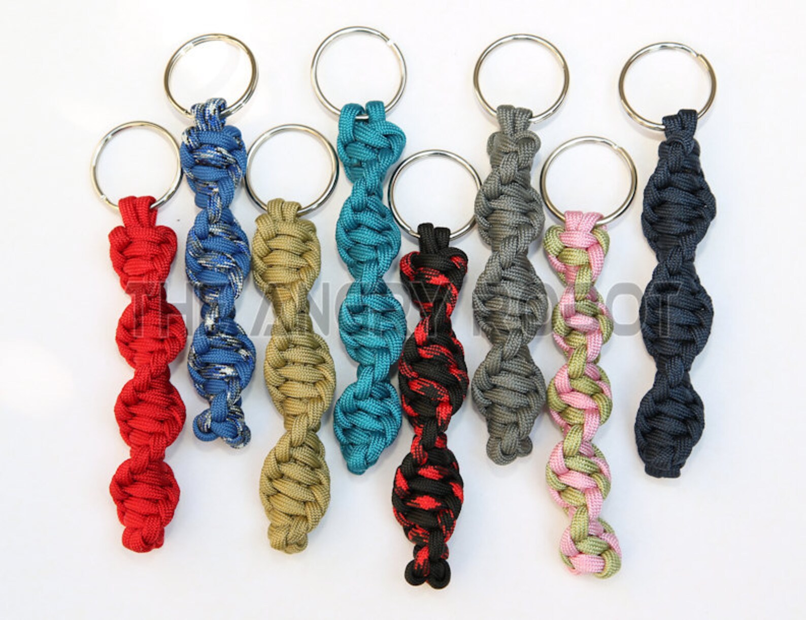 Paracord Spiral Key Fob Keychain You Choose the Colors Etsy