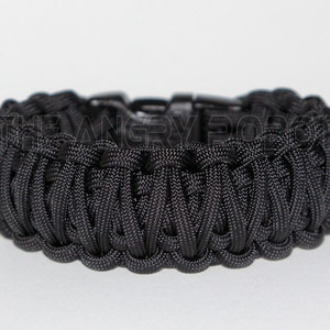 Paracord Bracelet King Cobra Grey Black with Yellow Core image 4