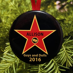 Theater Star Christmas Ornament Customized Keepsake Gift Actor Actress Performer C179 image 3