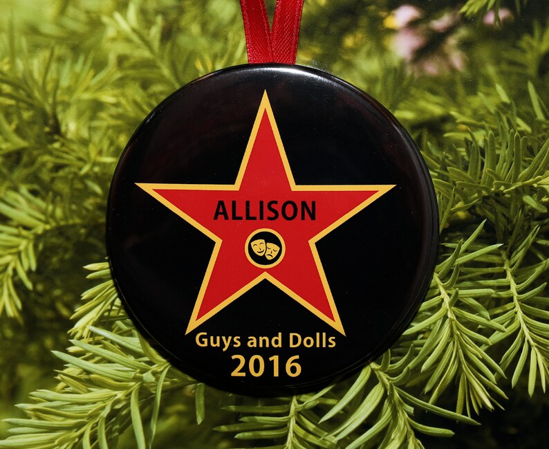 Theater Star Christmas Ornament Customized Keepsake Gift Actor Actress Performer C179 image 3