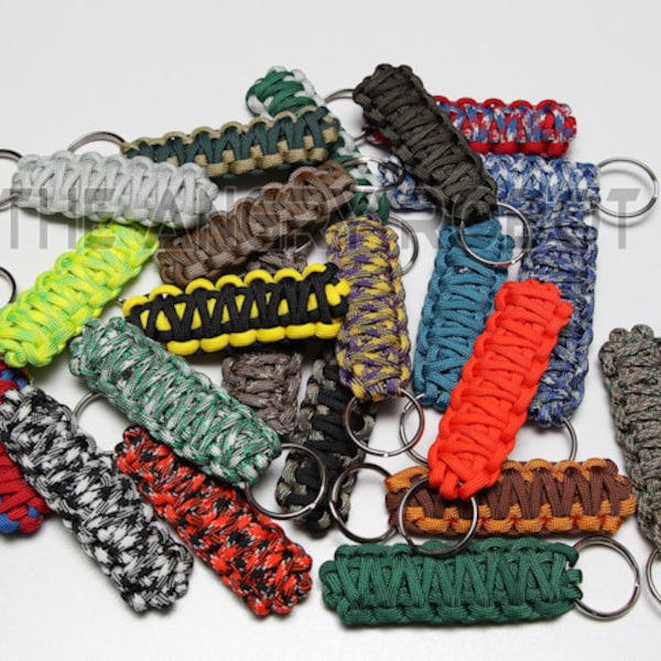 King Cobra Paracord Key Fob Keychain - You Choose The Colors - over 200 different colors