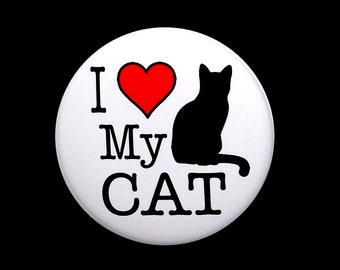 I LOVE MY CAT RIBBON MAGNET MEASURES 6" LONG 