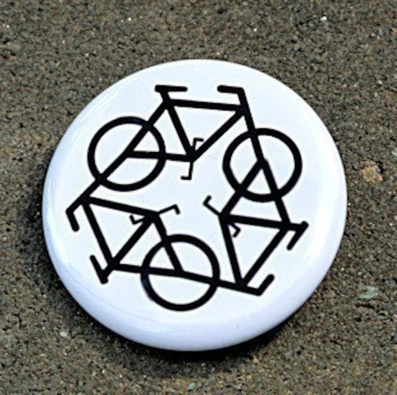 Recycle Bicycle White Button Pinback Badge 1 1/2 Inch - Etsy