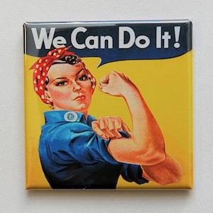 Rosie The Riveter - Button Pinback Badge 2 inch