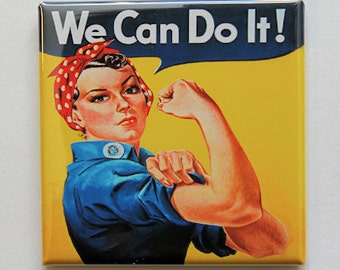 Rosie The Riveter - Button Pinback Badge 2 inch