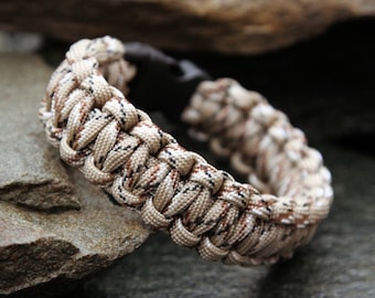 Paracord Survival Bracelet - Desert Camo