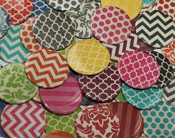 25 Pocket Mirrors 2 1/4 inch - Wedding Bridal Shower Favors - Vintage Patterns