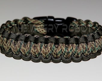 550 Paracord Survival Bracelet - OD and Digital Multi Camo