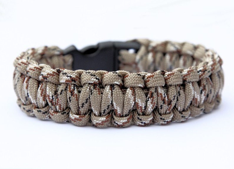 Paracord Survival Bracelet Desert Camo Etsy