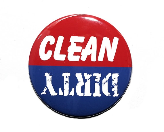 Red White  Dishwasher Magnet Clean Dirty 
