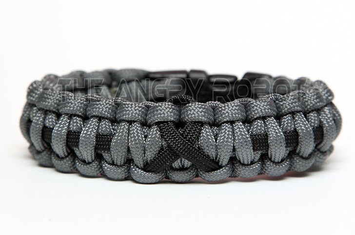 Paracorde 550 Type 3 - 30 Mètres, Noir/gris - 7 Brins, Charge 250 Kg - Survie, Bracelets, Outdoor