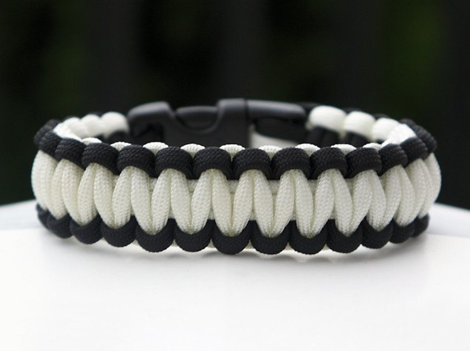 Tru550 Men's All Black Paracord Survival Bracelet - Adjustable, Fits Wrists 6-8 Inches - View #2