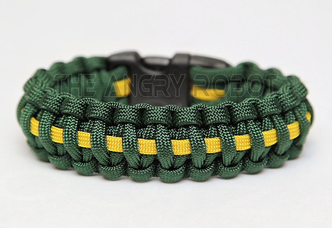 Buy Paracord Bracelet Cobra Deluxe Emerald Green and Yellow Online in  India