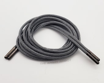 550 Paracord Steel Tip | Black and Red Laces | Mad Dog Laces 102 / Gold