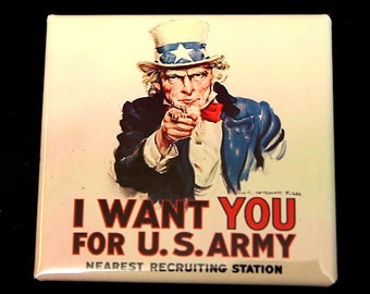 I Want You For US Army - Button Pinback Badge 2 inch