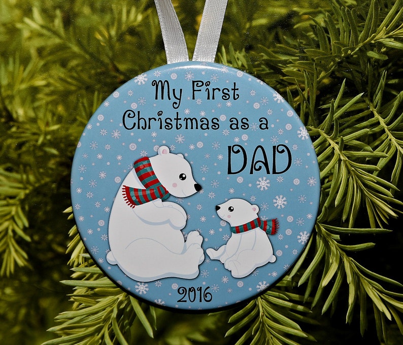 Polar Bears C156 Daddy New Dad First Christmas As A Dad Ornament