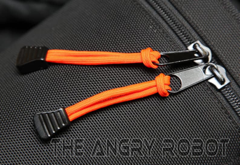 Set of 3 Paracord Basic Zipper Pulls You Choose The Colors over 200 different colors image 2