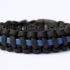 Paracord Survival Bracelet, Thin Blue Line