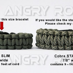 SLIM Paracord Survival Bracelet Cobra Bumble Bee Yellow Black image 2