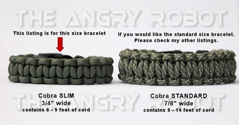 SLIM Paracord Survival Bracelet Cobra Silver and Peacock Blue Buckle image 2