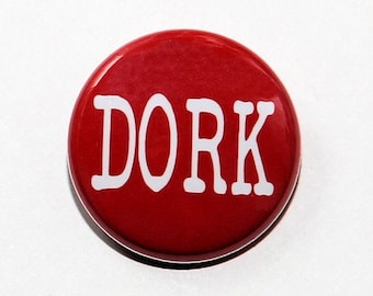 Dork Red - Pinback Button Badge 1 inch 1" - Magnet Keychain Zipper Pull Earrings or Flatback