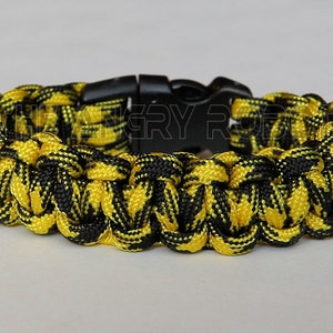SLIM Paracord Survival Bracelet Cobra Bumble Bee Yellow Black image 1