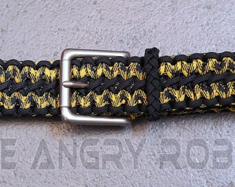 Paracord Survival Belt - Coyote Brown With Matte Nickle