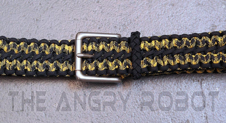 Paracord Survival Belt - Coyote Brown With Matte Nickle