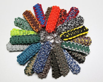 King Cobra Paracord Key Fob Keychain - You Choose The Colors - over 200 color choices